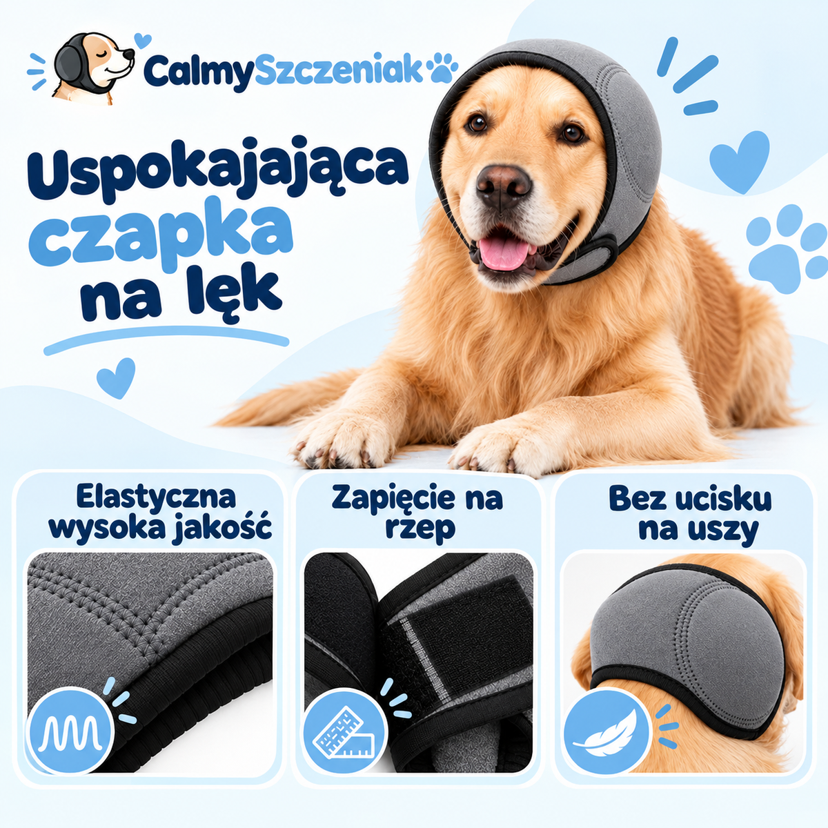 Wyciszające nauszniki dla psa